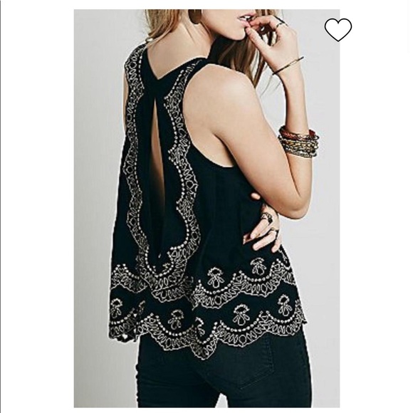 Free People TOOSALOOSA ATTINA TANK black NEW - Picture 2 of 16